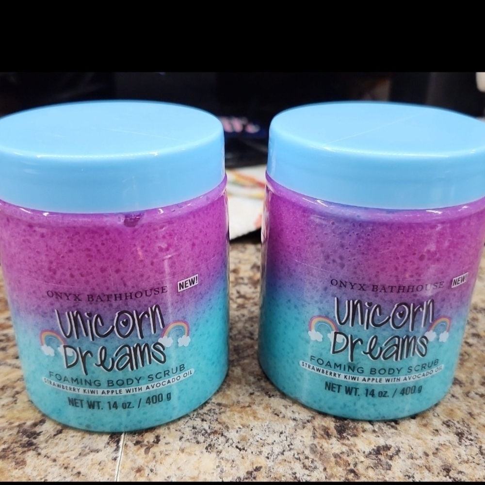 Unicorn Dreams Foaming Body Scrub - Pink and Blue